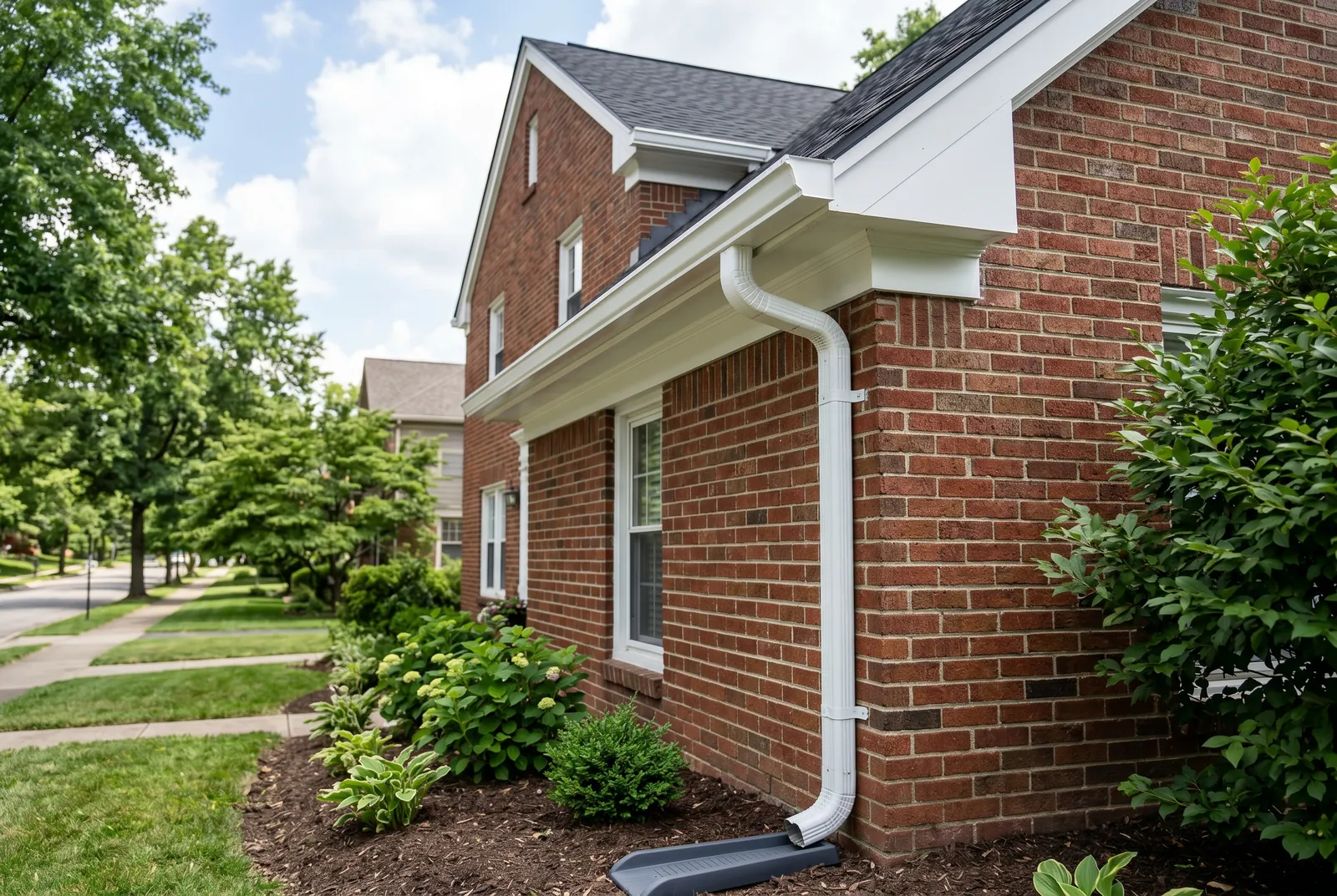 Clean bright gutters after cleaning in Fern Creek, Louisville, KY by Noah's Pressure Washing